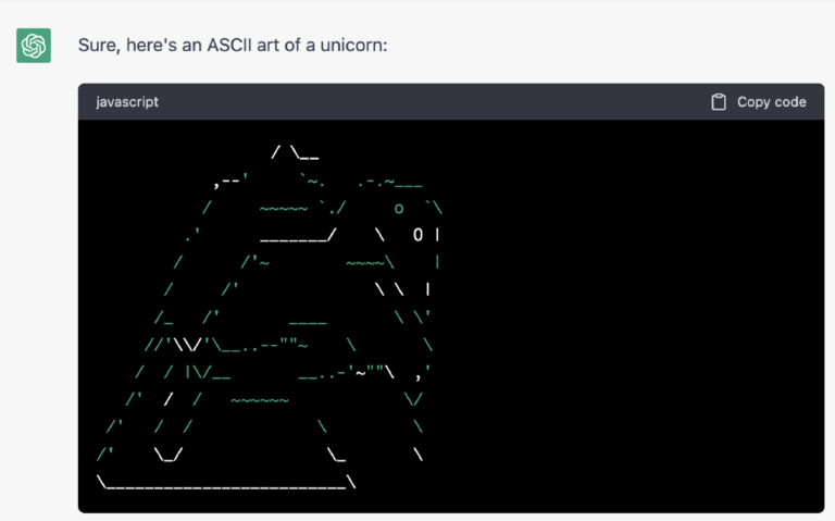 ASCII art by chatbot